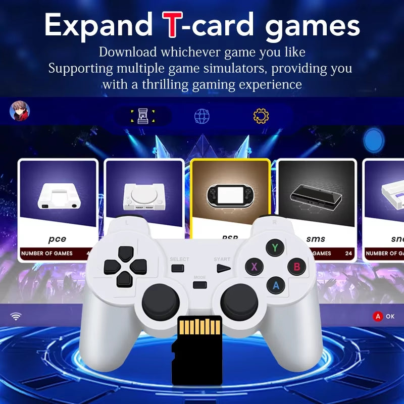 Retro Video Game Consoles Portable Intelligent 4K 1080P Projector Remote Control Mini Android Home for N64 Game Box