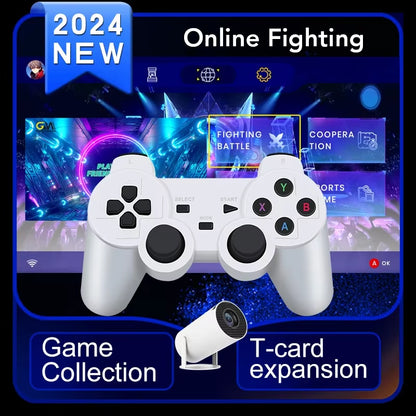 Retro Video Game Consoles Portable Intelligent 4K 1080P Projector Remote Control Mini Android Home for N64 Game Box