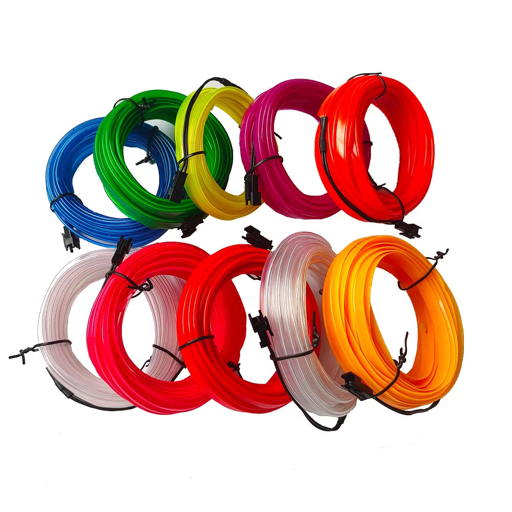 10M/1M/3M/5M Car Interior Led Decorative Lamp Wiring Neon Strip for Auto DIY Flexible Ambient Light USB Party Atmosphere Diode