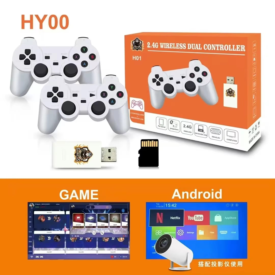 Retro Video Game Consoles Portable Intelligent 4K 1080P Projector Remote Control Mini Android Home for N64 Game Box