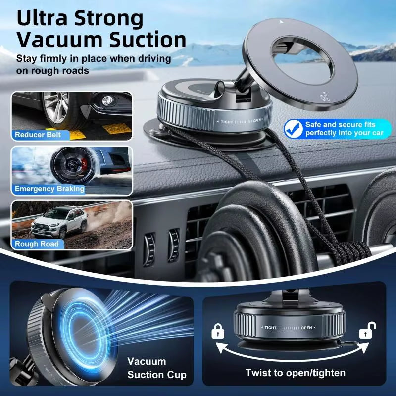 Xiaomi Magnetic Vacuum Phone Bracket 360° Adjustable Holder Strong Suction Cup Navigation Design Stand Holder for Car Universal